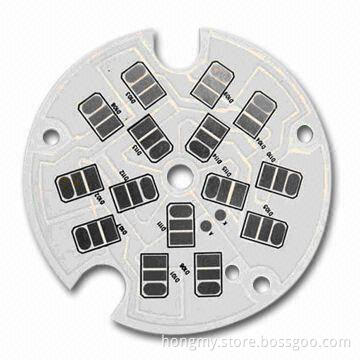 Single Layer Aluminum Base PCB with LF-HASL Surface Finish and 1oz Copper Thickness